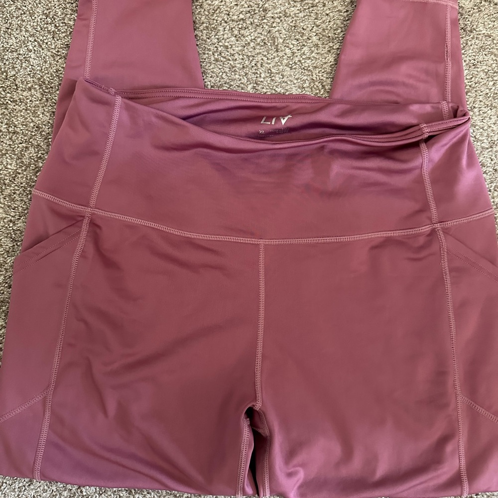 Aeropostale Pink Leggings High-Waisted Stretchy